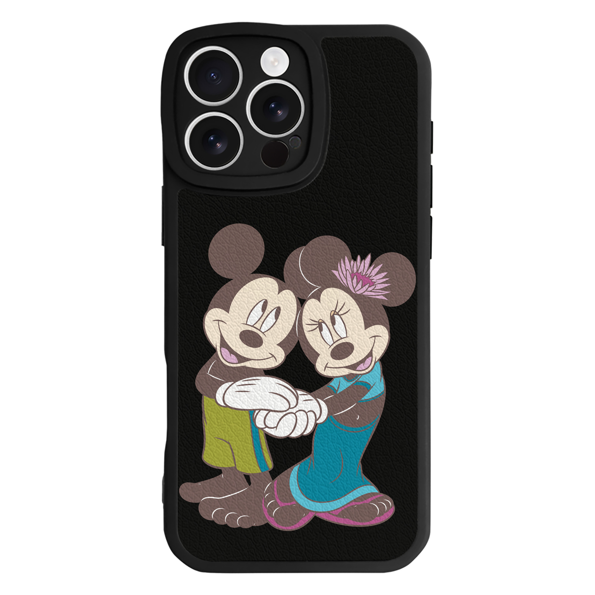 （画像用） ミッキーマウス Mickey Mouse 【iPhone 16シリーズ対応】シリコンスマホケース（レザー調） 材質：シリコン